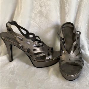 Nine West Silver Heels
